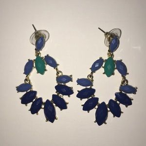 Purple and Green Earrings